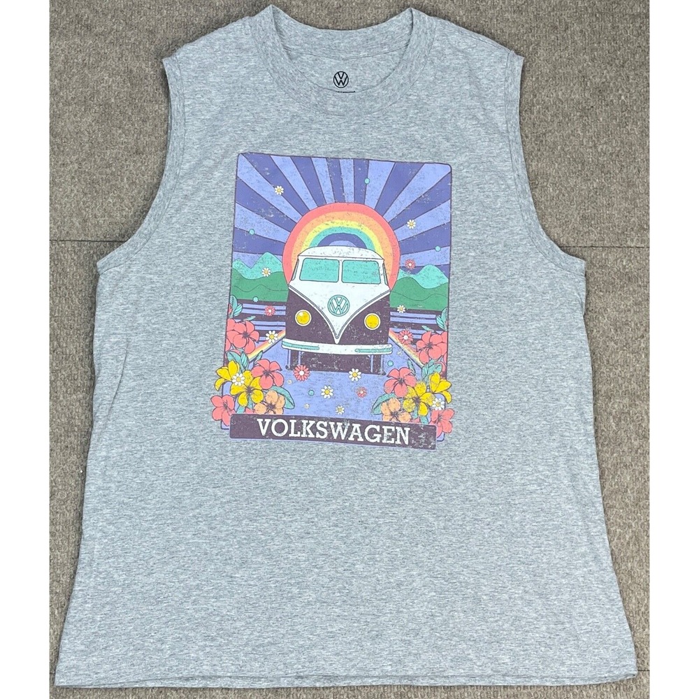 Volkswagen‎ Official Licensed Product Retro Multicolored Sleeveless T-Shirt XXL